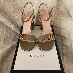 Gucci Marmont 75mm sandal, Beige size 39